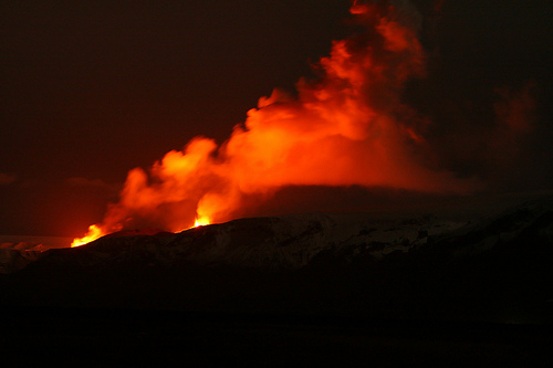 iceland volcanoes. The Eyjafjallajokull Volcano